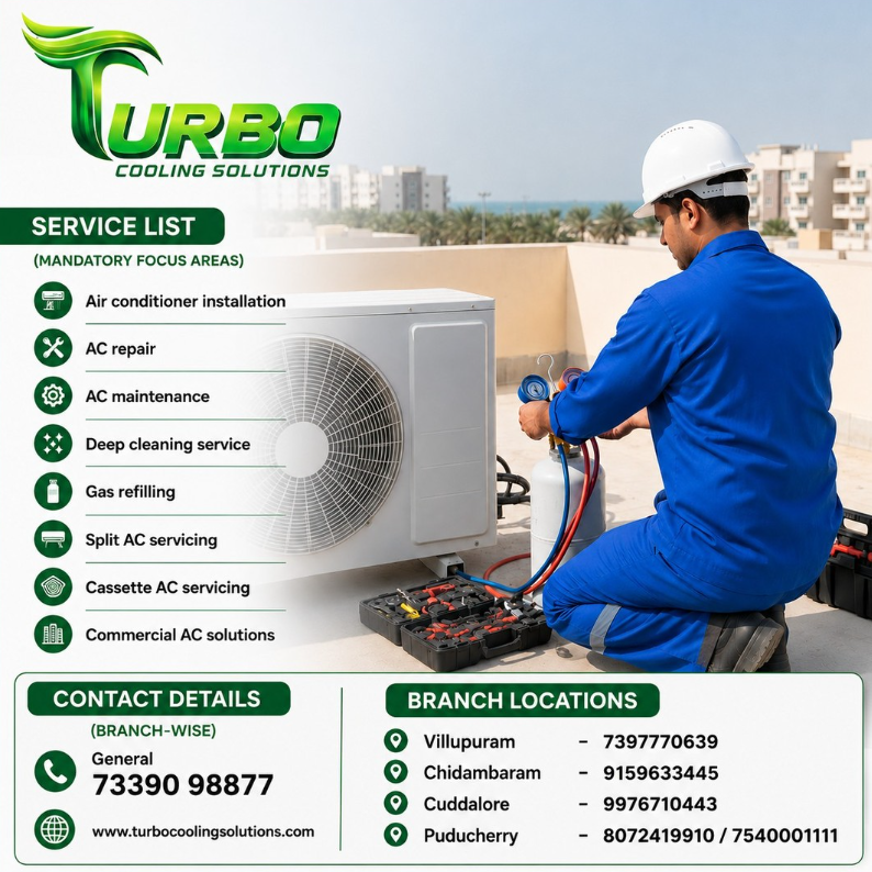 Complete AC Service Solutions in Puducherry